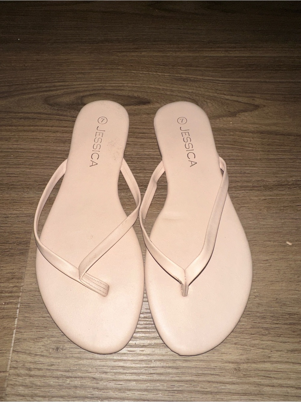 Jessica Women's cream blush Minimalist Flip Flop Sandals